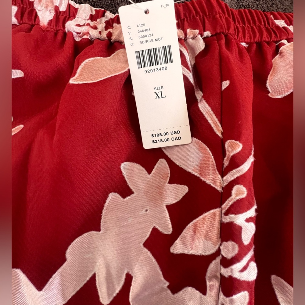 Anthropologie x Hutch Red & Cream Floral Tiered Maxi Skirt. Women’s Size XL. NWT - Picture 5 of 7